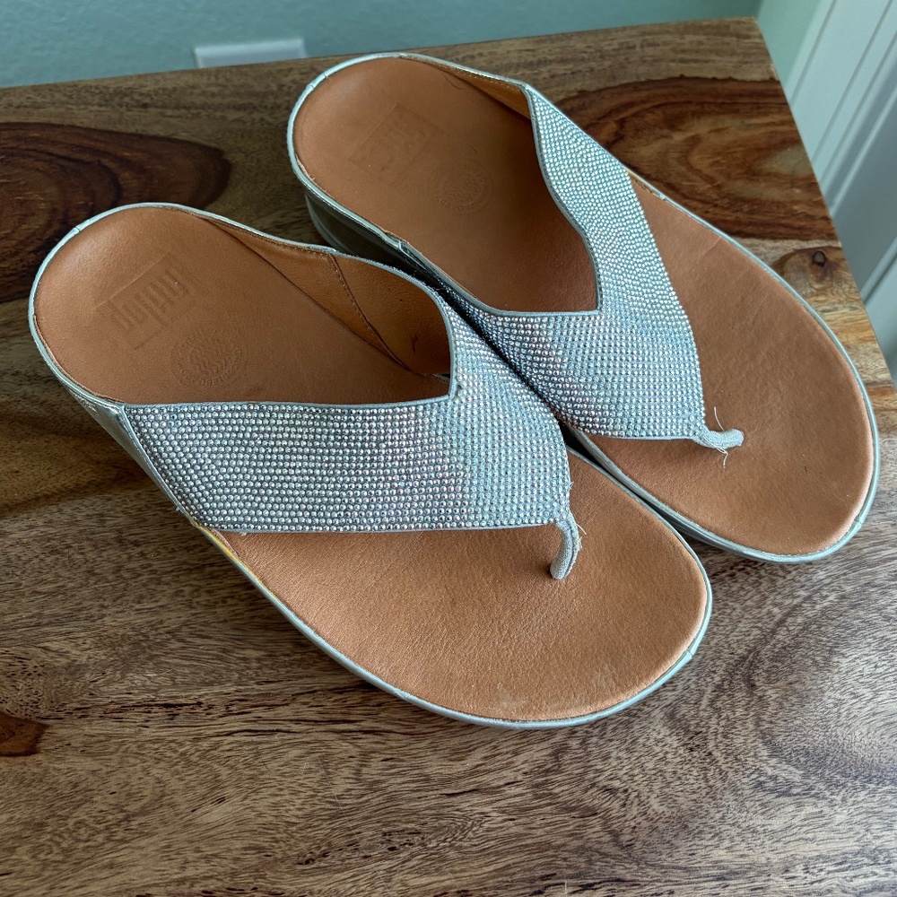 FitFlop rhinestone silver